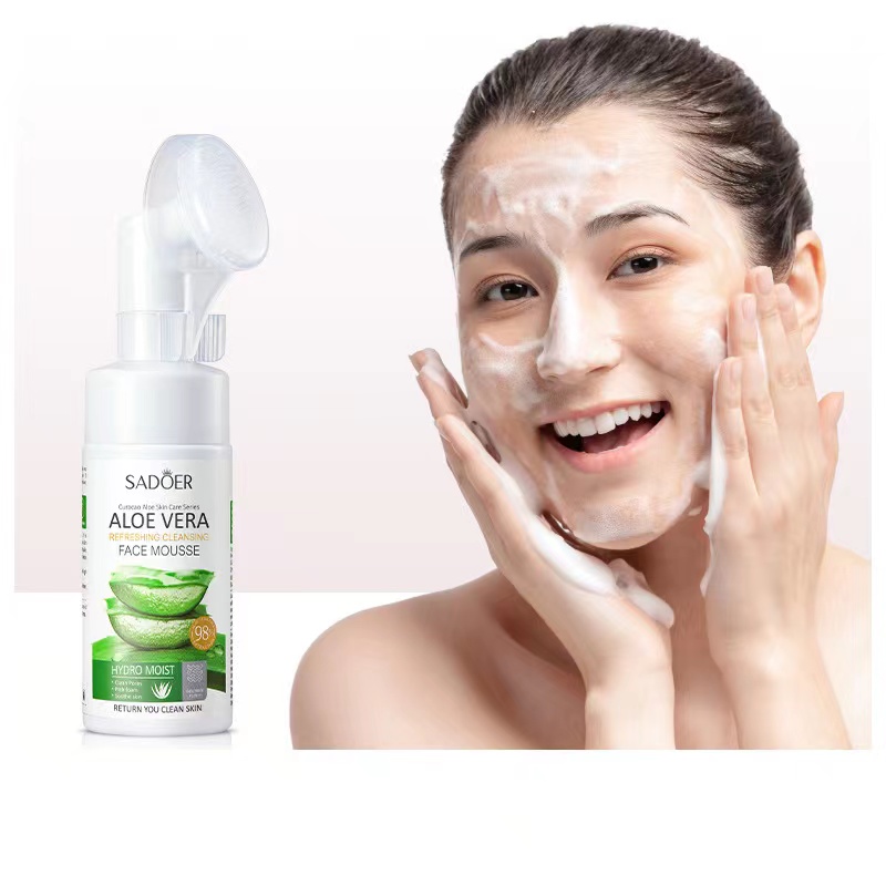 Aloe Vera Cleanser Skin Care Cleaner Shrink Pore Deep Cleaning Care Skin Rejuvenation moisturizing Face Wash Oil Control 120ML