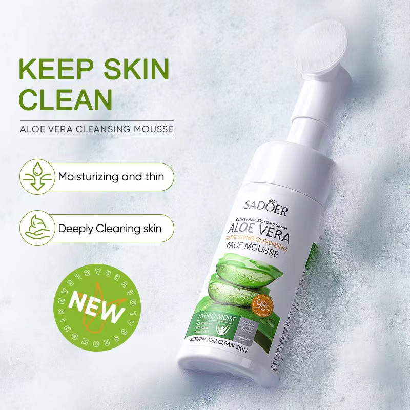 Aloe Vera Cleanser Skin Care Cleaner Shrink Pore Deep Cleaning Care Skin Rejuvenation moisturizing Face Wash Oil Control 120ML