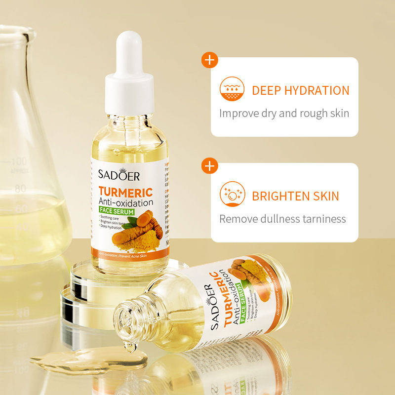 Tumeric Serum Tumeric Anti-oxidation Face serum , Acne Remover Face whitening, face brightening, Moisturizing Refreshing Oil Control Non Greasy