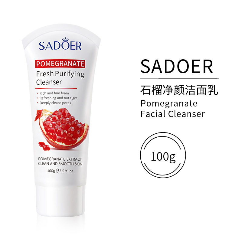 Red Pomegranate Face Cleansers 100g Skin Care Cleaner Shrink Pore Deep Cleaning Care Skin Rejuvenation moisturizing Face Wash Oil Control