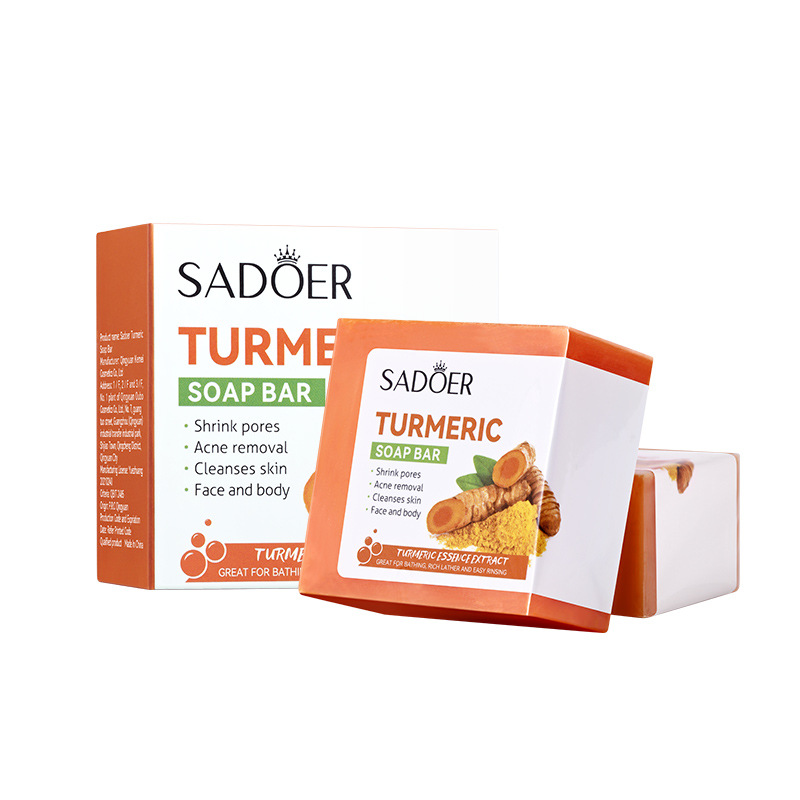 2 in 1, Tumeric Serum + Tumeric Soap, Turmeric Serum and Turmeric Soap, Cleans Dirt and Oil Residual, (can Combine with Vitamin C) Clears Pores, Shrinks Pore,