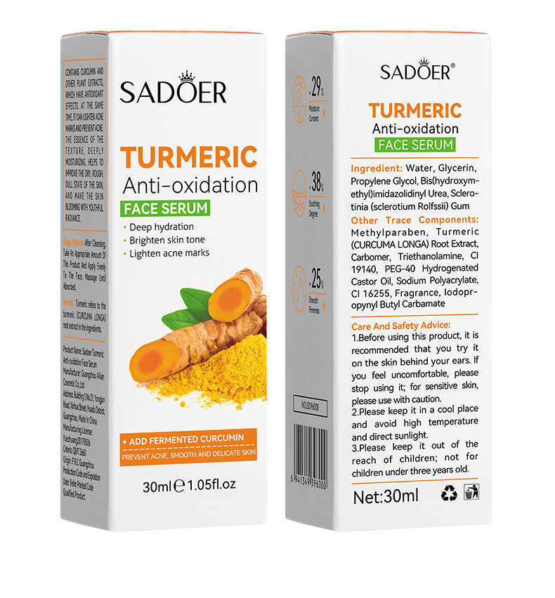 2 in 1, Tumeric Serum + Tumeric Soap, Turmeric Serum and Turmeric Soap, Cleans Dirt and Oil Residual, (can Combine with Vitamin C) Clears Pores, Shrinks Pore,