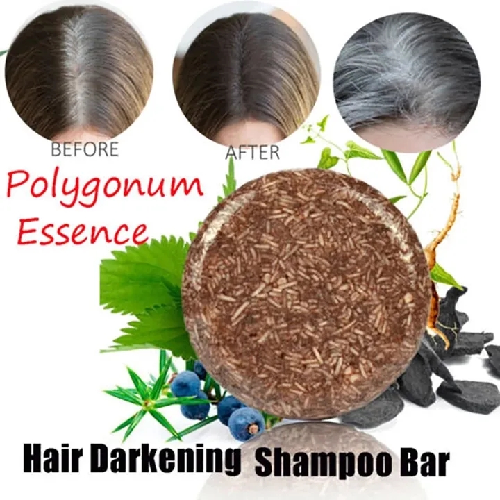 Hair Shampoo Polygonum Essence Hair Darkening Shampoo Soap Natural Organic Hair Shampoo Gray Hair Reverse Hair Cleansing Polygonum