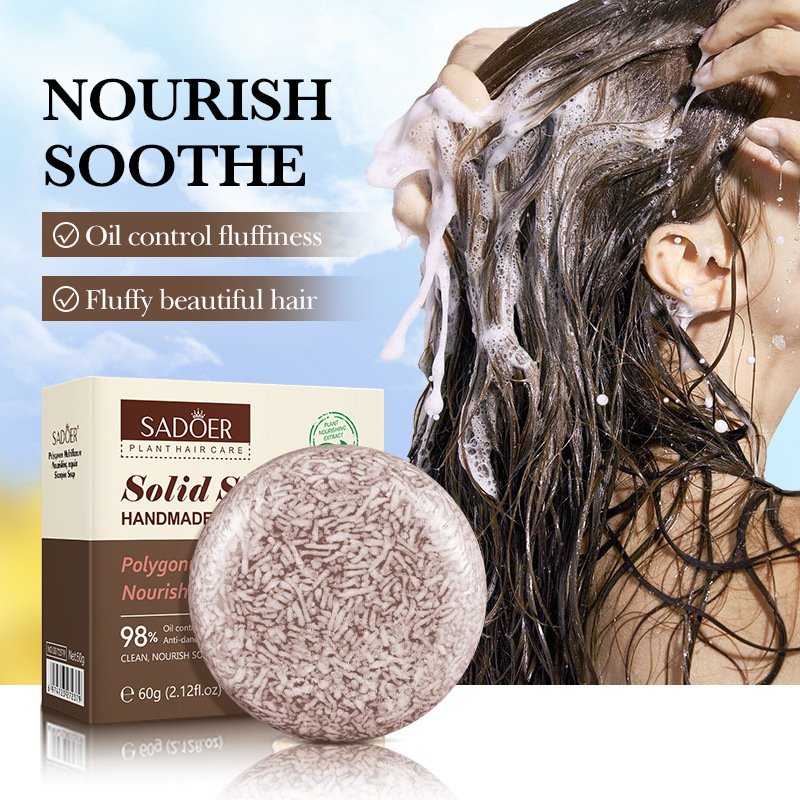 Hair Shampoo Polygonum Essence Hair Darkening Shampoo Soap Natural Organic Hair Shampoo Gray Hair Reverse Hair Cleansing Polygonum
