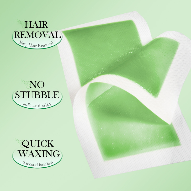 10PCS Aloe Vera Gentle Soothing Double-sided Waxing Paper Body Hair Removal