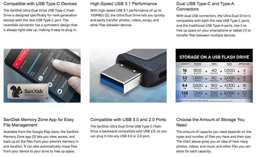 SanDisk Ultra SDDDC2 32GB 64GB 128GB Dual Flash Drive USB Type-C USB 3.1 High Speed Flash Disk as picture SDDDC2 32 gb 8