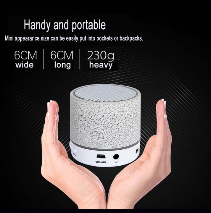 Mini Portable Wireless Bluetooth Speaker LED light emitting small speaker MP3 USB Stereo Player
