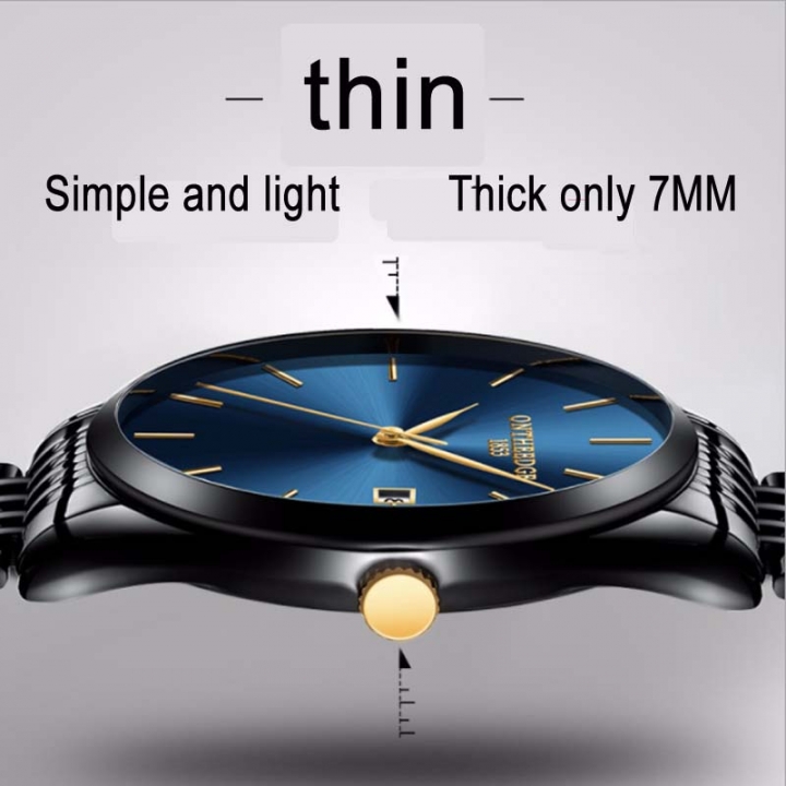 FitDisk Ultra thin fine steel band quartz calendar waterproof male watch Quartz Watche men watches men watch Fashion Accessories > Watches > Men watches > Quartz Watches