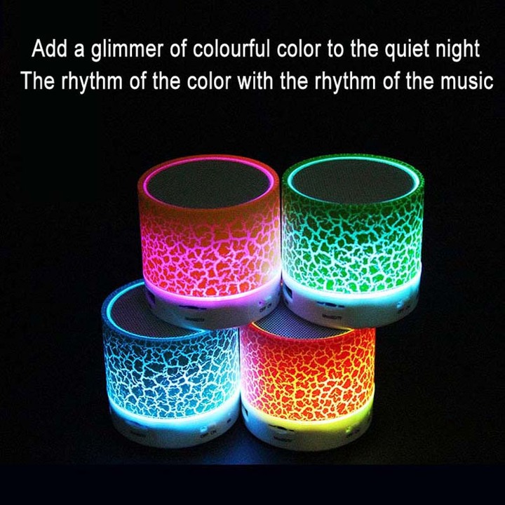 Mini Portable Wireless Bluetooth Speaker LED light emitting small speaker MP3 USB Stereo Player Electronics & Appliances > Portable Audio & Video > Portable Speakers & Docks > Bluetooth Speakers
