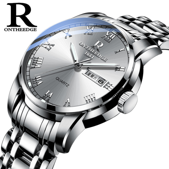 FitDisk Round Quartz Watch Steel Shell Strip Three Needles Business watch men watches men watch ashion Accessories > Watches > Men watches > Quartz Watches