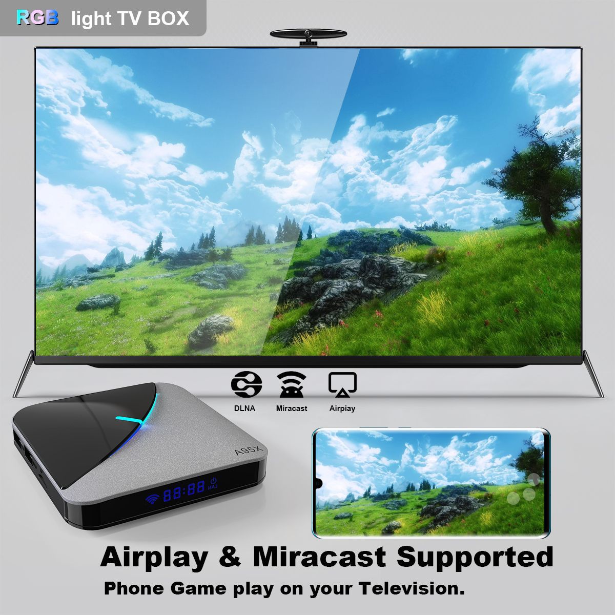 A95x F3 air Android TV box smart player TVbox s905 x3 2G+16g WiFi BT android smart tv box tvbox