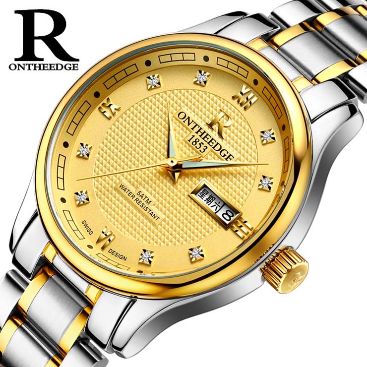 Genuine ultra thin waterproof fine steel watch band quartz men watches male watch men watch