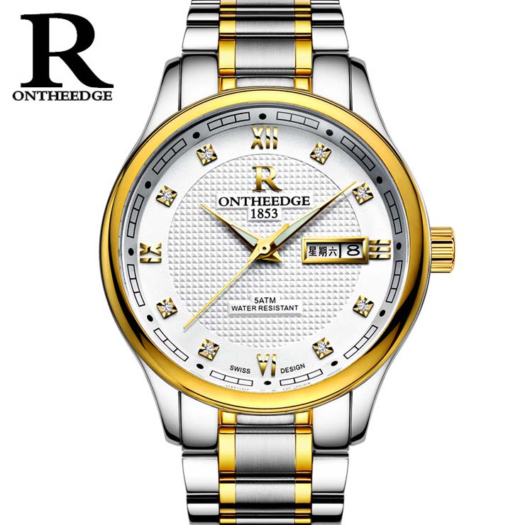 Genuine ultra thin waterproof fine steel watch band quartz men watches male watch men watch