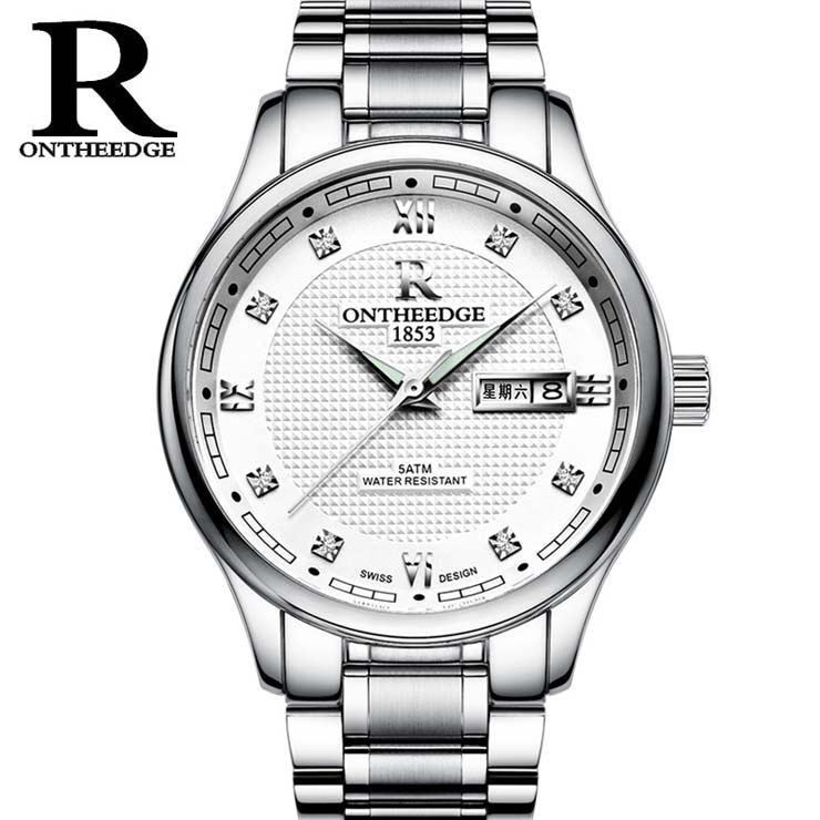 Genuine ultra thin waterproof fine steel watch band quartz men watches male watch men watch