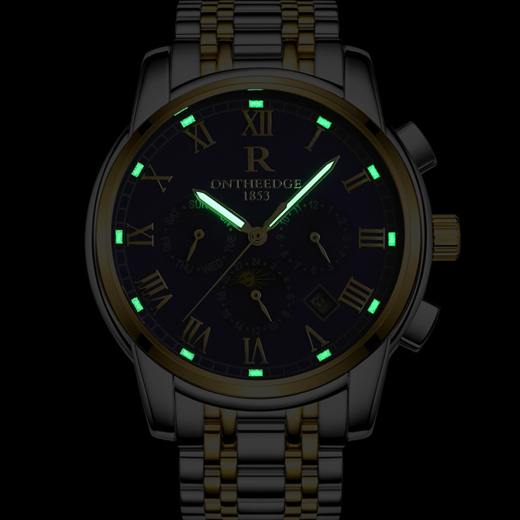 Multifunctional Swiss solid stainless steel Tourbillon automatic mechanical men watch fale watch Men watches Quartz Watches  Fashion Accessories