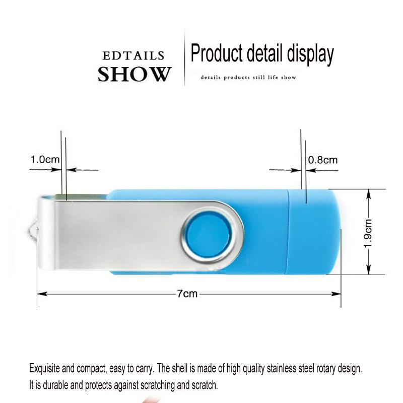 Phone computer dual purpose rotary flash disk 64G 32G 128G OTG Android USB Flash Drives flashdisk flash drive pendrive pen drive flashdrives flashdisks flashdrive flash disks pendrives 64GB 32GB 128GB