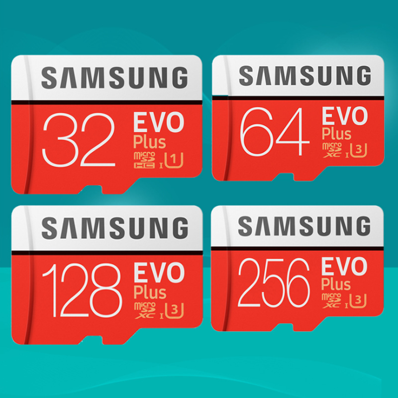 SAMSUNG Evo Plus U3 32GB Memory Card Red Micro sd Memory Cards flash tf card High Speed Class 10 TF Micro SD Card 32G