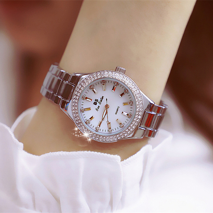 Fashion Rhinestone Wristwatch Women Watch Ladies Classic Luxury Quartz Watch High grade linked list  Women Watches  WomenWatches  WomenWatche  Bags & Fashion > Women's Fashion Accessories >