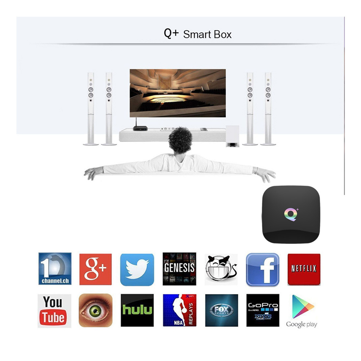 Q plus tv box Android 9.0 SDRAM 4G / FLASH 64G WiFi 4K HD network box TVbox Digital TV Receiver