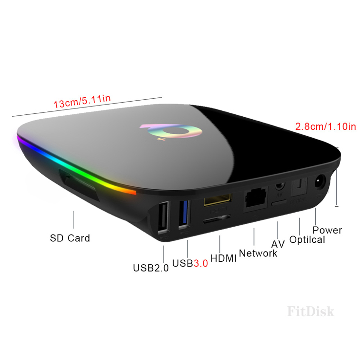 Q plus tv box Android 9.0 SDRAM 4G / FLASH 64G WiFi 4K HD network box TVbox Digital TV Receiver