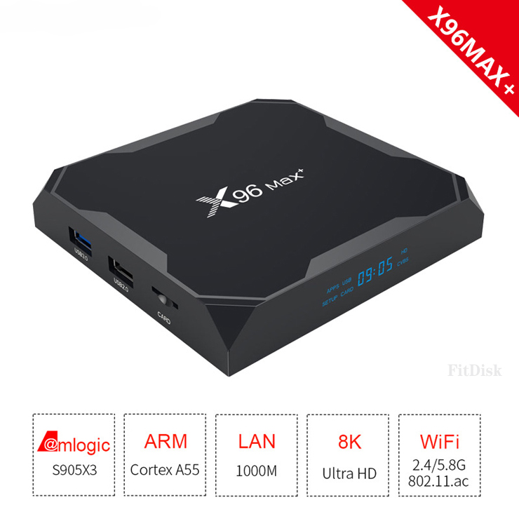 X96max + s905x3 4GB RAM + 32GB ROM Dual WiFi Bluetooth Gigabit Network 8K HD Smart TV BOX wireless network player TVbox Quad Core