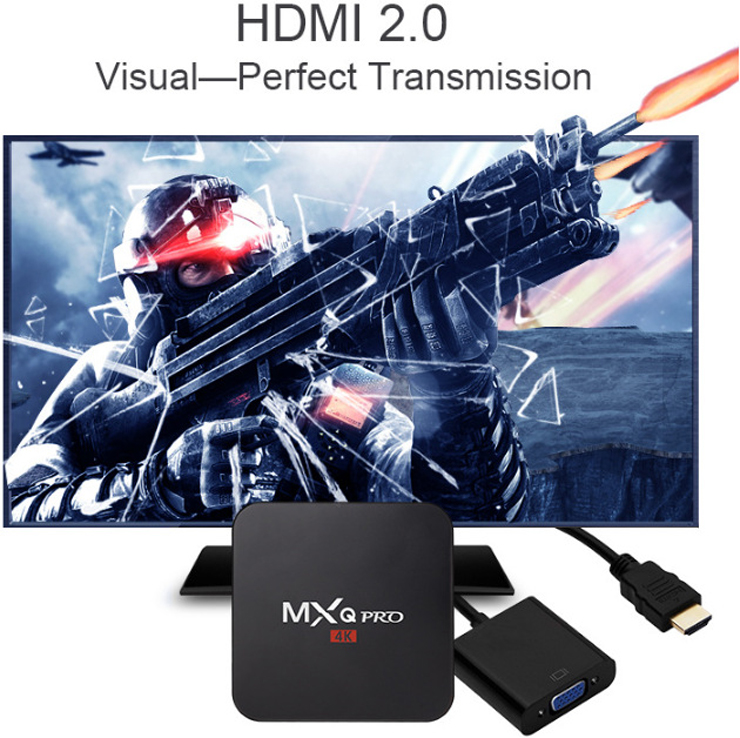 MXQ Pro Quadcore Smart 4K 4G+32G Android 10.1 TV Box HD network player tvbox Digital TV Receiver  Smart TVBOX Media Player Upgraded Version tvboxs  Television & Video > Streaming Media Players