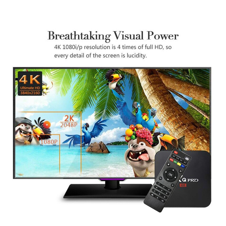 MXQ Pro Quadcore Smart 4K 4G+32G Android 10.1 TV Box HD network player tvbox Digital TV Receiver  Smart TVBOX Media Player Upgraded Version tvboxs  Television & Video > Streaming Media Players