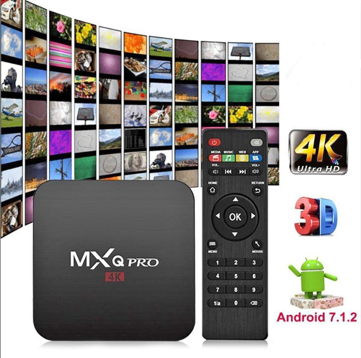 MXQ Pro Quadcore Smart 4K 4G+32G Android 10.1 TV Box HD network player tvbox Digital TV Receiver  Smart TVBOX Media Player Upgraded Version tvboxs  Television & Video > Streaming Media Players