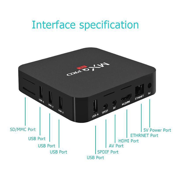 MXQ Pro Quadcore Smart 4K 2G+16G Android 10.1 TV Box HD network player tvbox  Digital TV Receiver 4K TVBoxs / Android Box / Android TV Box/ Smart Box Television & Video > Streaming Media Players