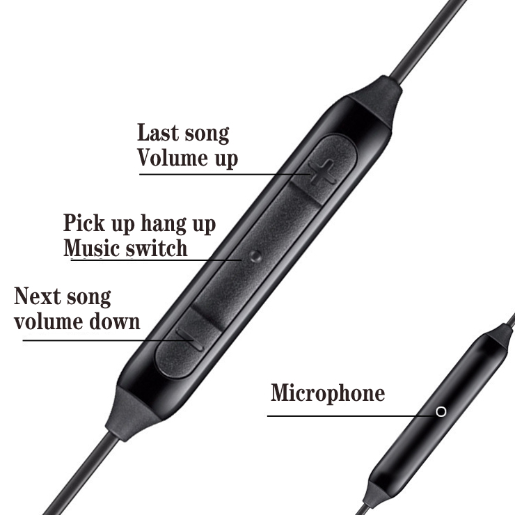 Line controlled subwoofer Earphones for mobile phone music conversation Android Earphones Earphone