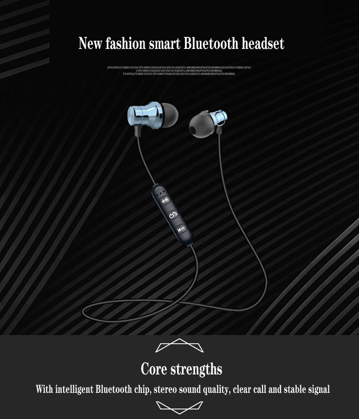 Wireless Bluetooth Earphones 5.0  Magnetic sports Earphone Opposite ear In ear Earphone