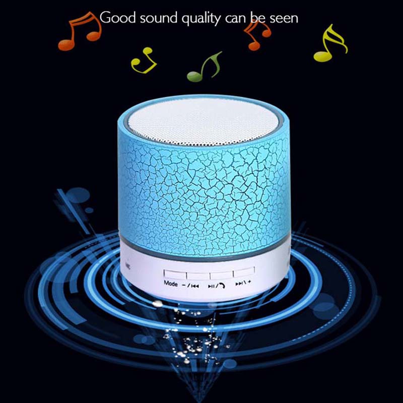 Mini Portable Wireless Bluetooth Speaker LED light emitting small speaker MP3 USB Stereo Player