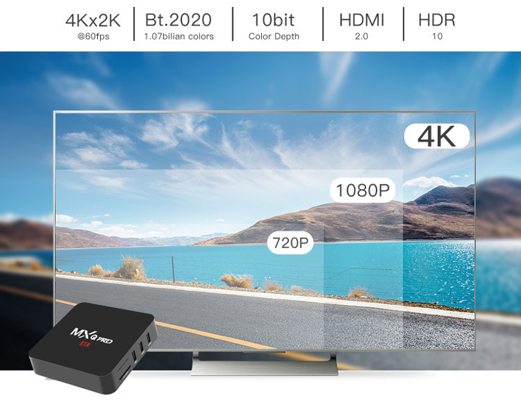 MXQ Pro Quadcore Smart 4K 2G+16G Android 10.1 TV Box HD network player Digital TV Receiver 4K TVBox / Android Box / Android TVBoxs/ Smart Box Television & Video > Streaming Media Players