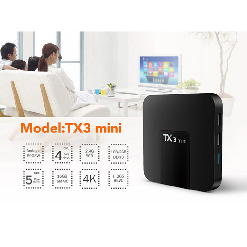 TX3 mini S905W 1G+8G High definition tv box Android 4K network player Digital TV Receiver tvbox