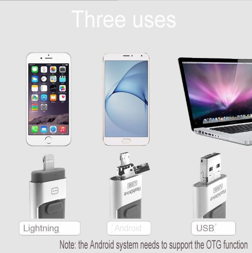 Three in one metal flash disk 16G 32G 64G 128G  iphone usb flash drive 64G flashdisk USB Flash Drives flash drive  flashdrive flashdisks  flashdrives  Data Storage > USB Flash Drives
