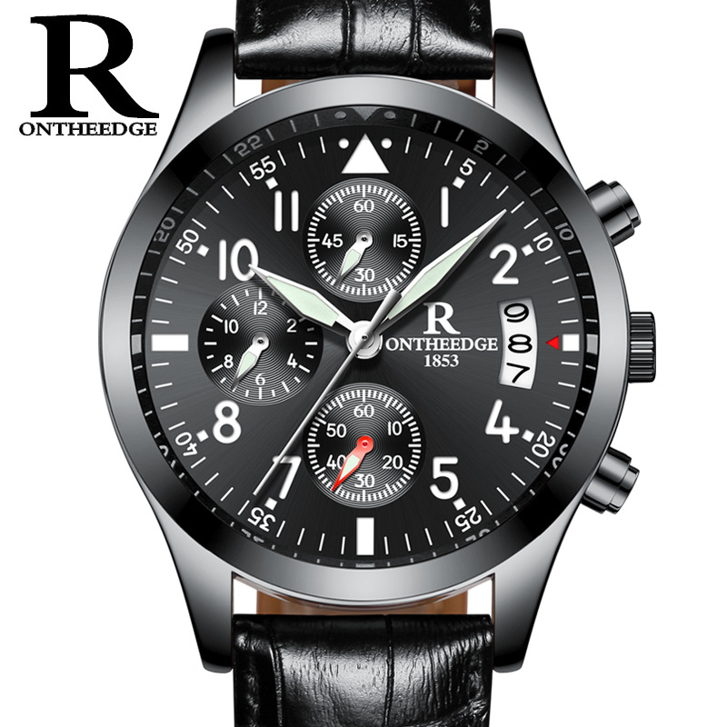 FitDisk Swiss New waterproof fashion business watch men watches Night Light men watch male watches