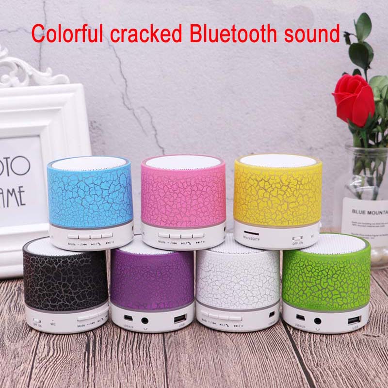 Mini Portable Wireless Bluetooth Speaker LED light emitting small speaker MP3 USB Stereo Player