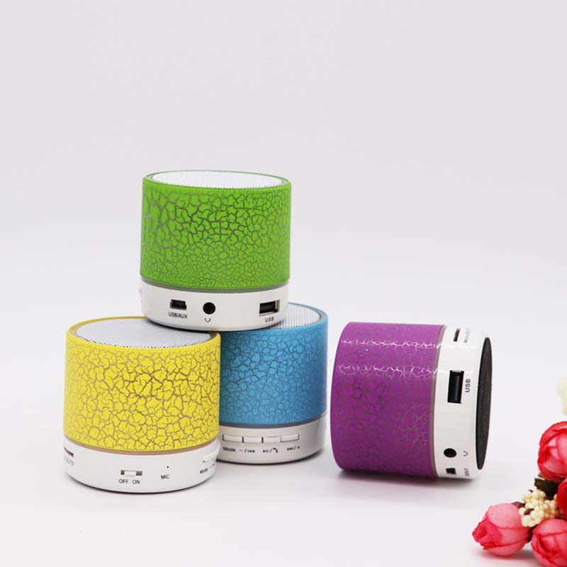 Mini Portable Wireless Bluetooth Speaker LED light emitting small speaker MP3 USB Stereo Player