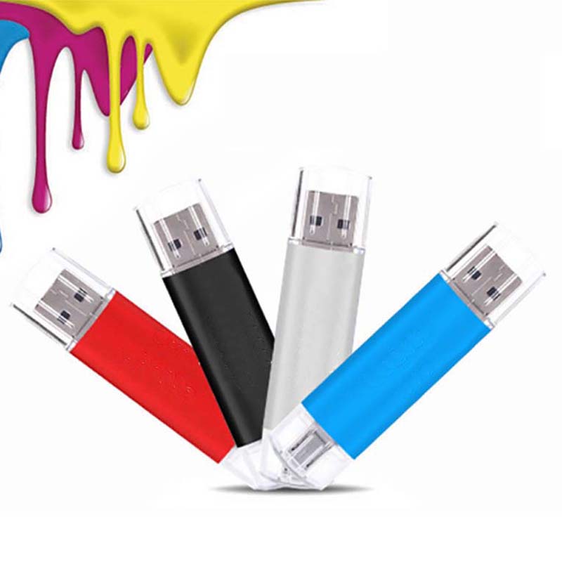 Two in one 64G 32G 128G OTG USB Flash Drives for micro mobile phone and computer flash disk flashdisk USB flash drive flash disks flashdrives flashdisks pendrive pen drive  flashdrive 64GB 32GB 128GB