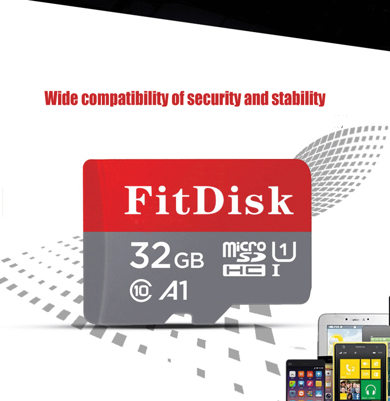 FitDdisk High Speed Class 10 32G Memory Card TF Micro SD Card Red Micro sd C10 Memory Cards