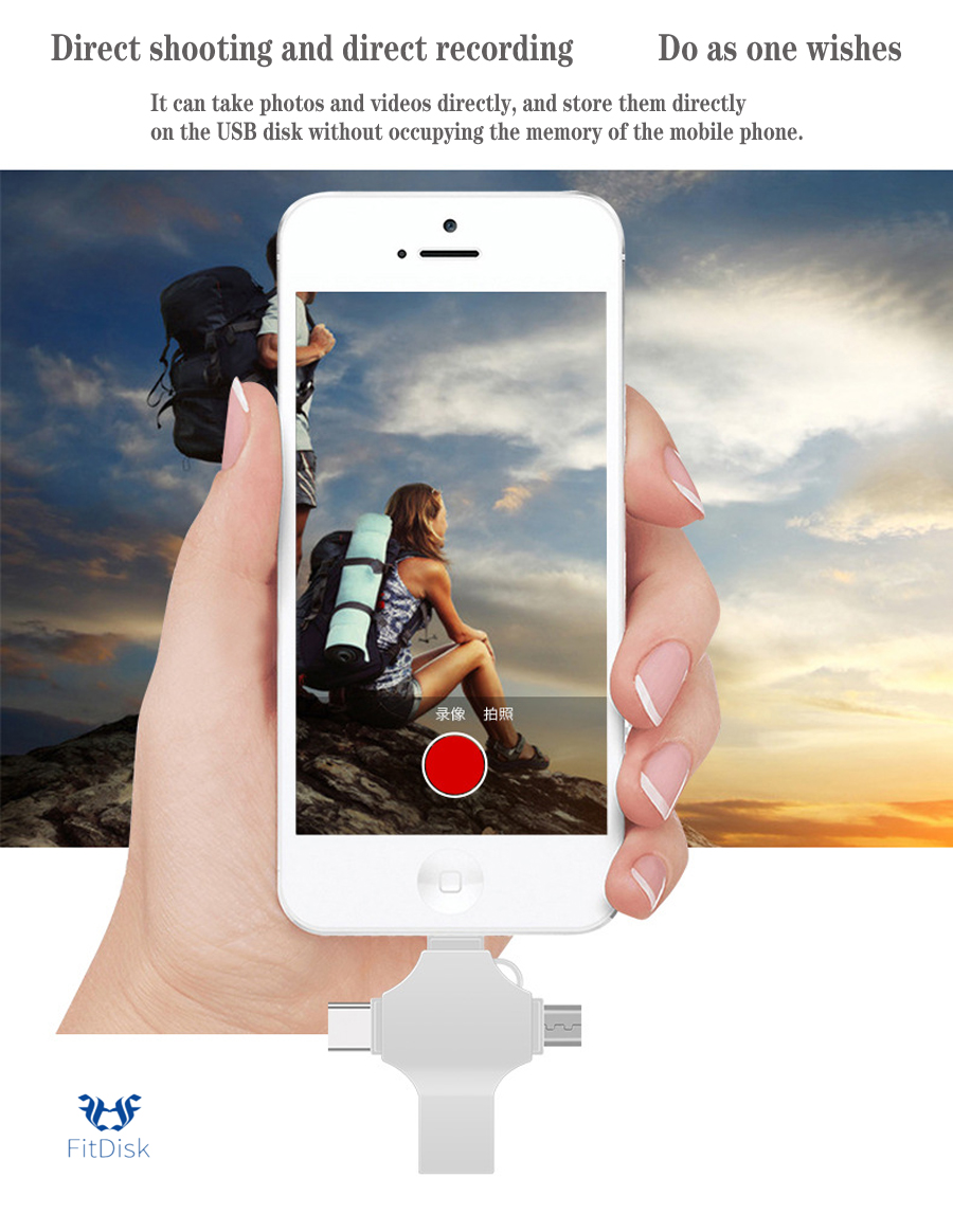 Applicable to iphone Android Type-c USB 3.0 USB Flash Drives flash disk flsahdisk flash drive flashdrive  flsahdisks flashdrives Computers & Accessories > Data Storage >