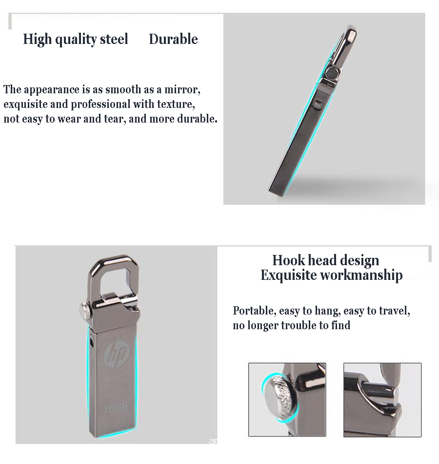 [+2 Free OTG Adapters]Metal rotating flash disk 32G 64G 128G business gifts creative flash disk flashdisk  USB Flash Drives USB Flash Drive U disc pendrive  pen drive Data Storage Memory USB Disk