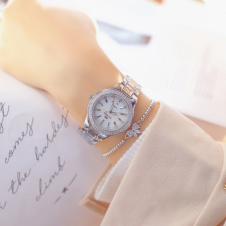 Fashion Rhinestone Wristwatch Women Watch Ladies Classic Luxury Quartz Watch High grade linked list Women Watches WomenWatche WomenWatches Women's Fashion Accessories Bags & Fashion