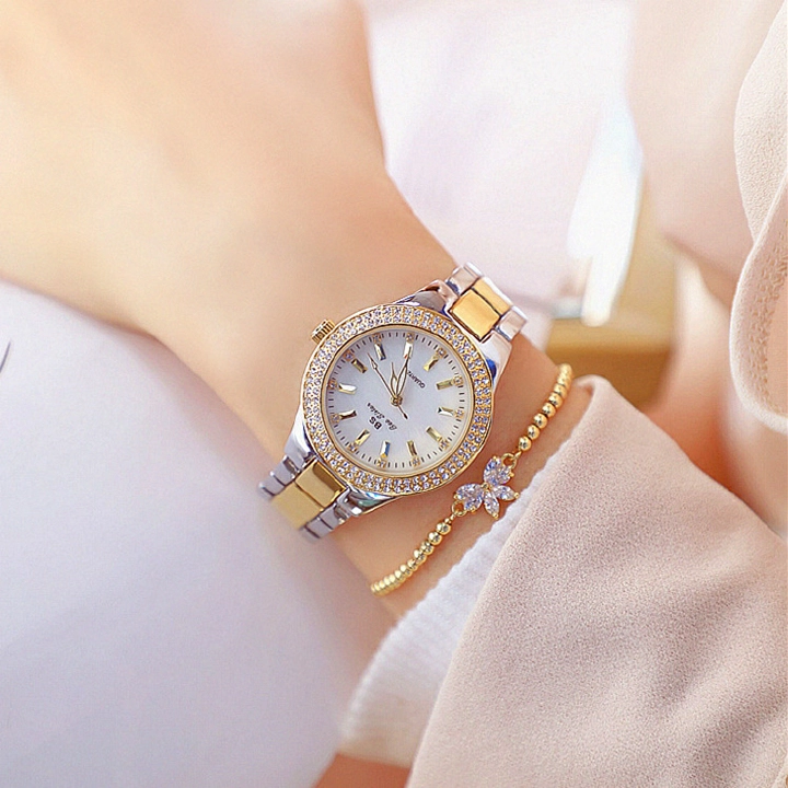 Fashion Rhinestone Wristwatch Women Watch Ladies Classic Luxury Quartz Watch High grade linked list Women Watches WomenWatche WomenWatches Women's Fashion Accessories Bags & Fashion