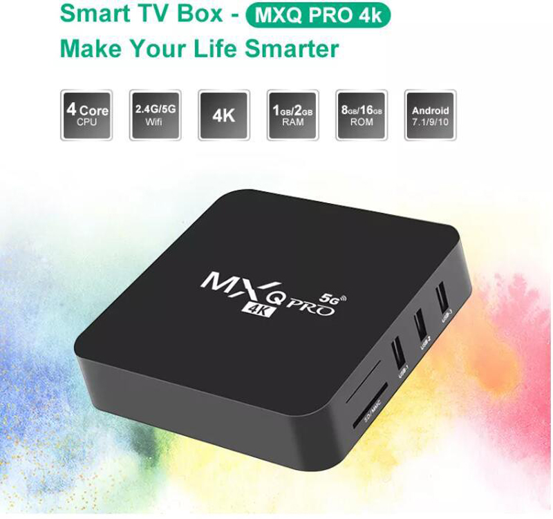 MXQ Pro  2G + 16G  Android 10.1 4K HD - 5G - Smart Tv Box network player Digital TV Receiver TvBox  TV Box  Android Box  Android TV Box  Smart Box  Television & Video > Streaming Media Players