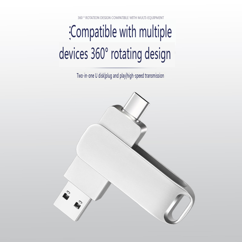 Dual interface type-C computer dual-use USB 3.0 flash drives 32G 64G 128G 256G metal high-speed flash drive flash disk flashdisk flash disks flashdrive pen drive pendrive flashdrives flashdisks 64GB
