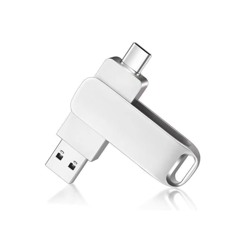 Metal rotary USB 3.0 computer Android phone Type-c two in one 32G 64G 128G 256G USB flash drives  flash drive flash disk flashdisk flash disks flashdrive pen drive pendrive flashdrives flashdisks