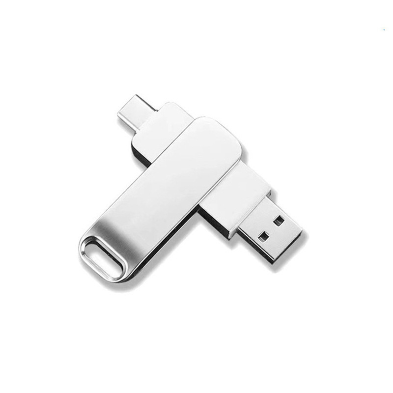 Metal rotary USB 3.0 computer Android phone Type-c two in one 32G 64G 128G 256G USB flash drives  flash drive flash disk flashdisk flash disks flashdrive pen drive pendrive flashdrives flashdisks
