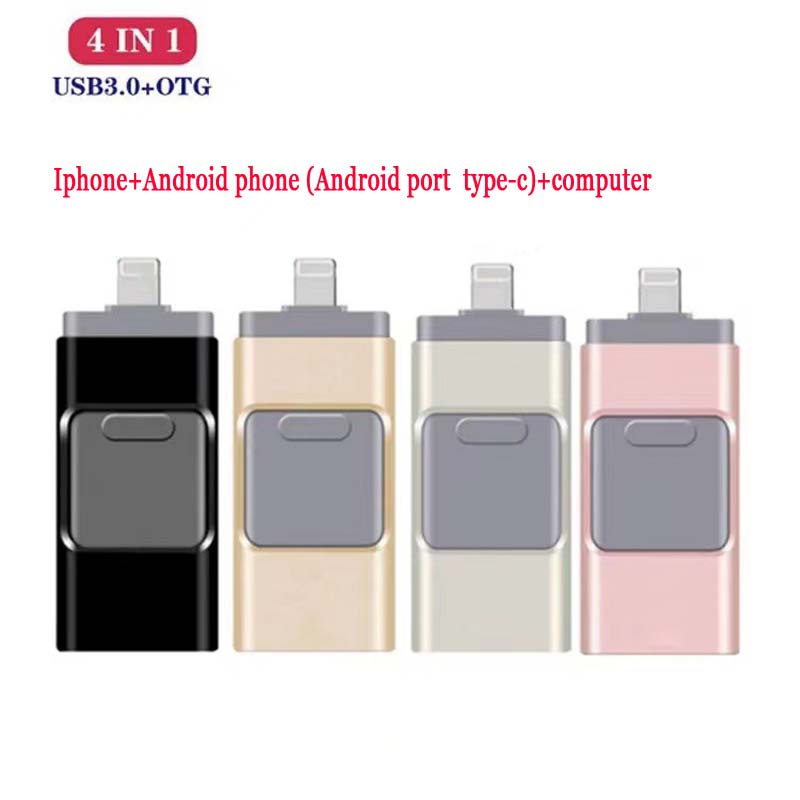 NEW Four in one OTG USB flash drive 32G 64 128G for iphone Android mobile computers flash disk flashdisk USB Flash Drives flash drive  flashdrive flashdisks  flashdrives