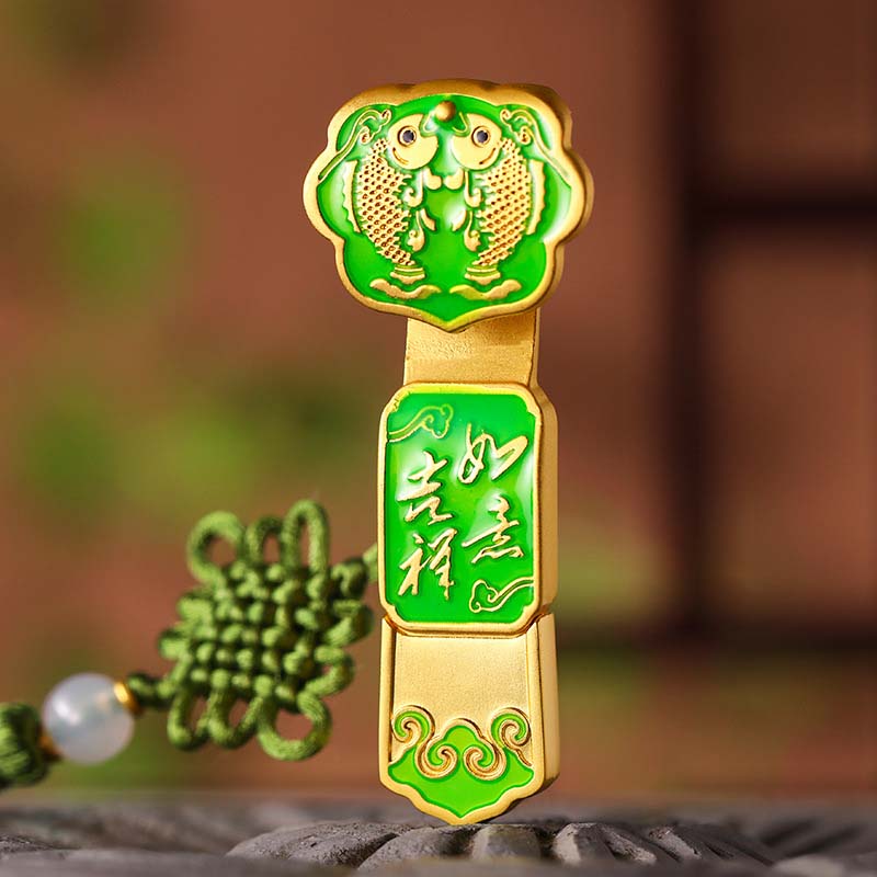 Vintage Chinoiserie style Koi Ruyi USB flash drive 32G 64G 128G creative gift USB flash drives flash disk flashdisk flashdrive pendrive flashdisks flashdrives pen drive  flash disks